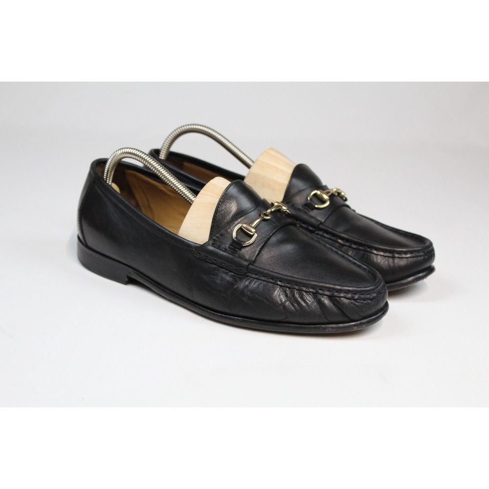 Mens Black Cole Haan Ascot Gold Horsebit Slip On Loafer 10.5